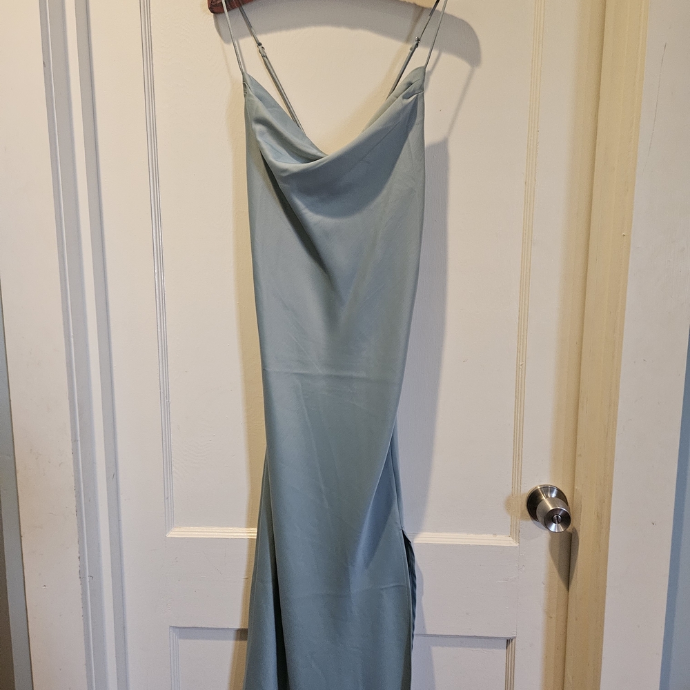 Banana Republic Factory Light Blue Backless Dress